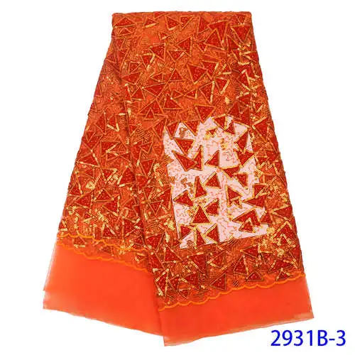 NIAI африканская Бархатная Сетка кружевная ткань нигерийская кружевная ткань высокого качества французский Тюль кружевная ткань для женского платья XY2931B-1 - Цвет: picture 3