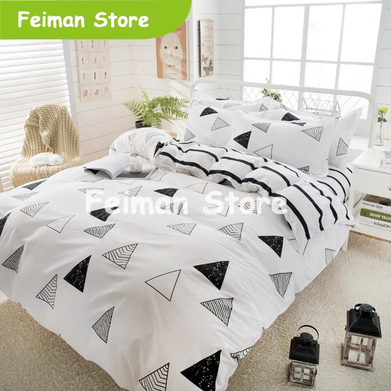 

2019 New spring Bedding set Orange Cactus duvet cover set BIg Ben flat sheet Pisa tower bed linen heart duvet cover