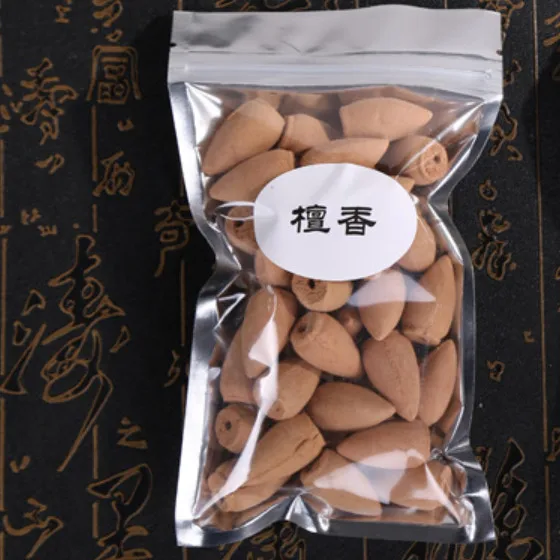 40pcs/bag Handmade Incense Cones For Backflow Waterfall Tower Cones Colorful Bullet Shape Incense Natural Fragrance Good Smell - Аромат: Sandalwood