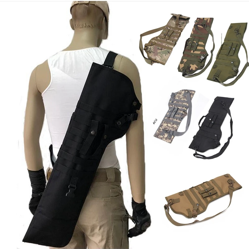 New Tactical Gun Scabbard Holster Hunting Airsoft Rifle Case Molle Rifle Carry Bag Military Shooting Handbag With Shoulder Strap Holsters Aliexpress