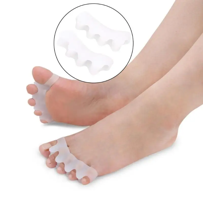 1 Pair Silicone Foot Care Gel Bunion Protector Toe Separators Straightener Spreader Correctors Hallux Valgus Foot massager