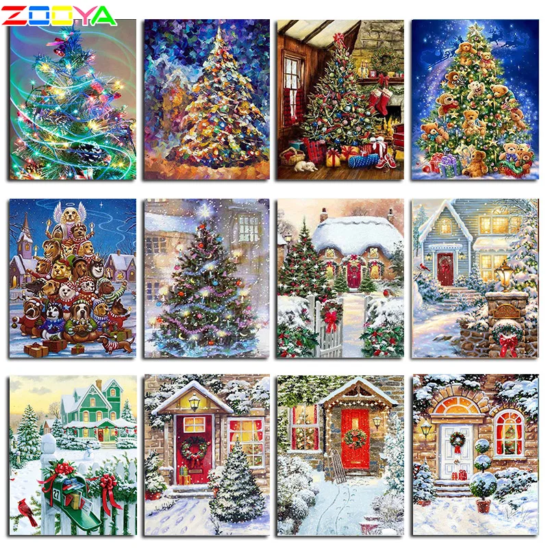 

Full Diamond Diamond Painting Christmas Tree Diamond Embroidery Cartoon Picture Diamond Mosaic Rhinestone Holiday Gift Sp1033