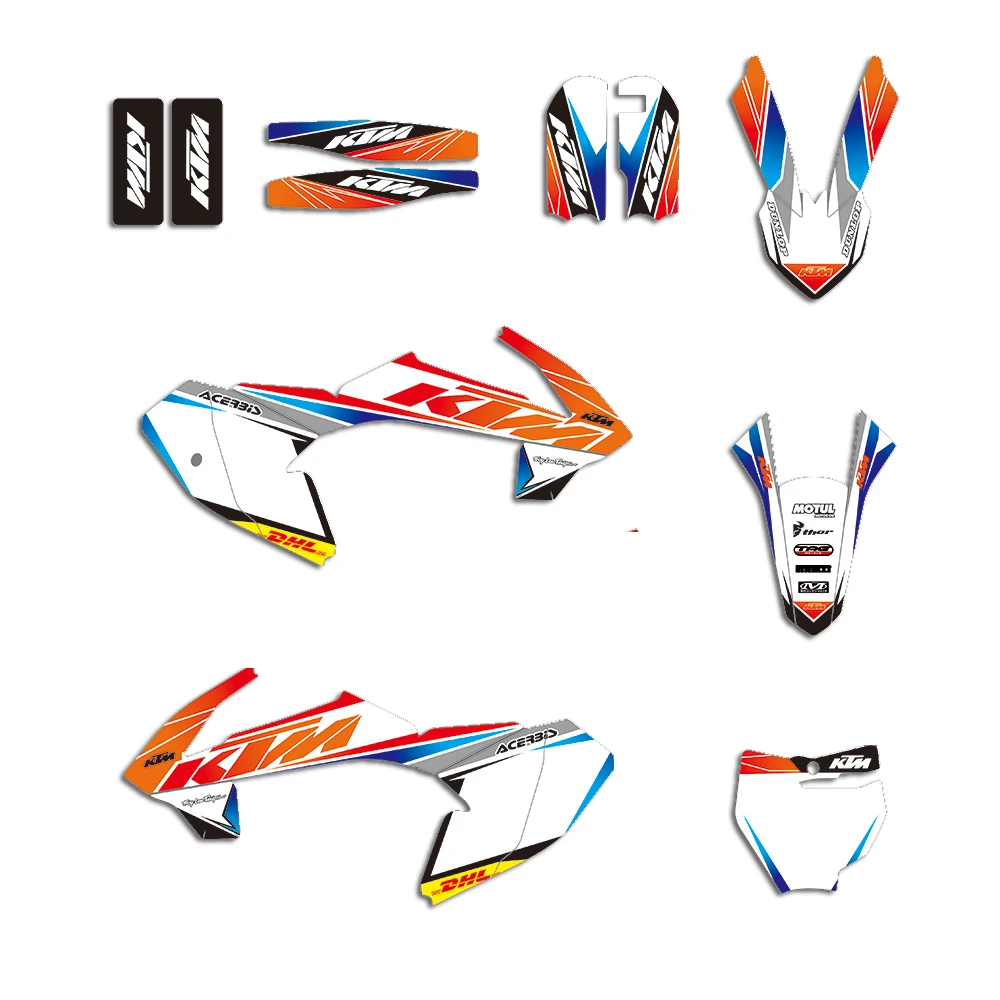 

For KTM SX 65 SX65 2016-2020 Paste Motorcycle Decals Team Graphics Backgrounds Stickers Kit 2019 2018 2017 Flank Fuel Tank Decal