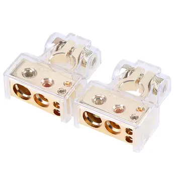 

0/4/8 Awg Car Audio Battery Terminal Clamp Clips Connectors W/ Protective Cover