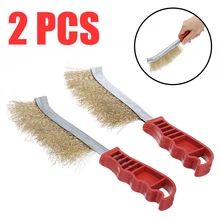 2 шт. 9 дюймов щетка из медной проволоки инструмент для чистки многоцелевой коррозионной щетки ржавчины краски металла инструмент для удаления