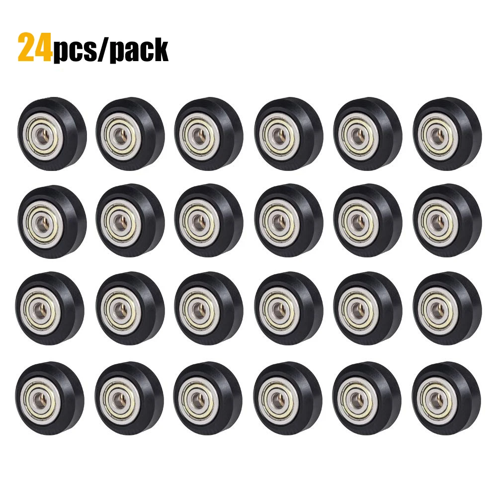 24PCS Pom Wheel пластиковый натяжной шкив 2020/2040 европейский стандарт V Groove алюминиевый