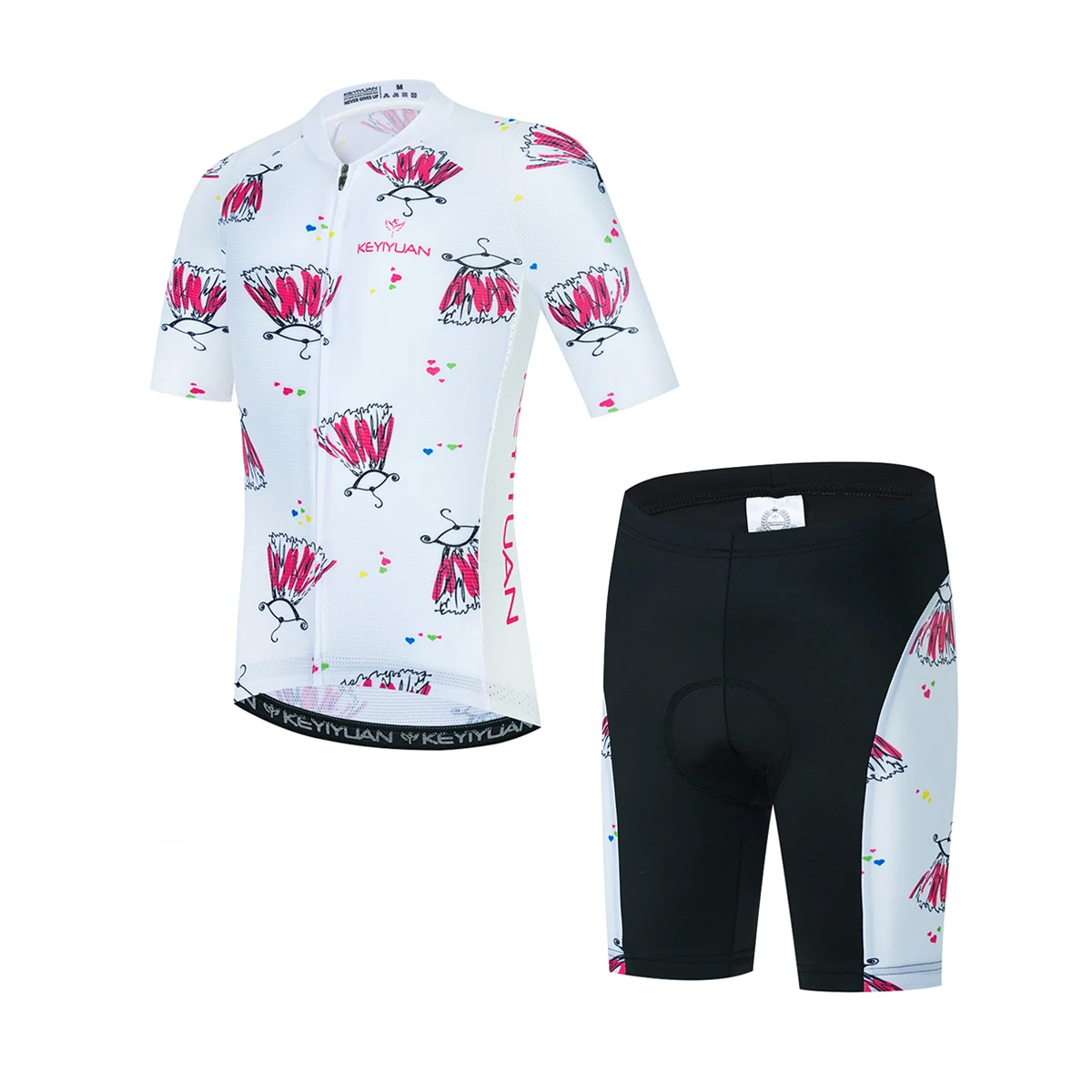 

2022 KEYIYUAN Summer Children's Cycling Jersey Set Boys Girl Short Sleeve MTB Cycle Clothes Suit Kids Riding Bicycle Wear