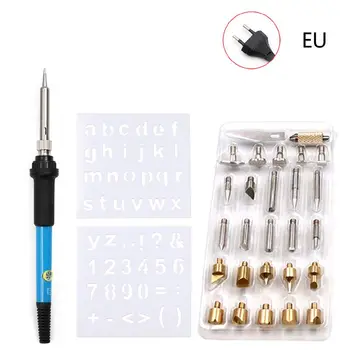 

28 Pcs/set Electric Iron Set Adjustable Temperature Brush Engraving Soldering Iron Branded Brush Set 60W US EU Specifications