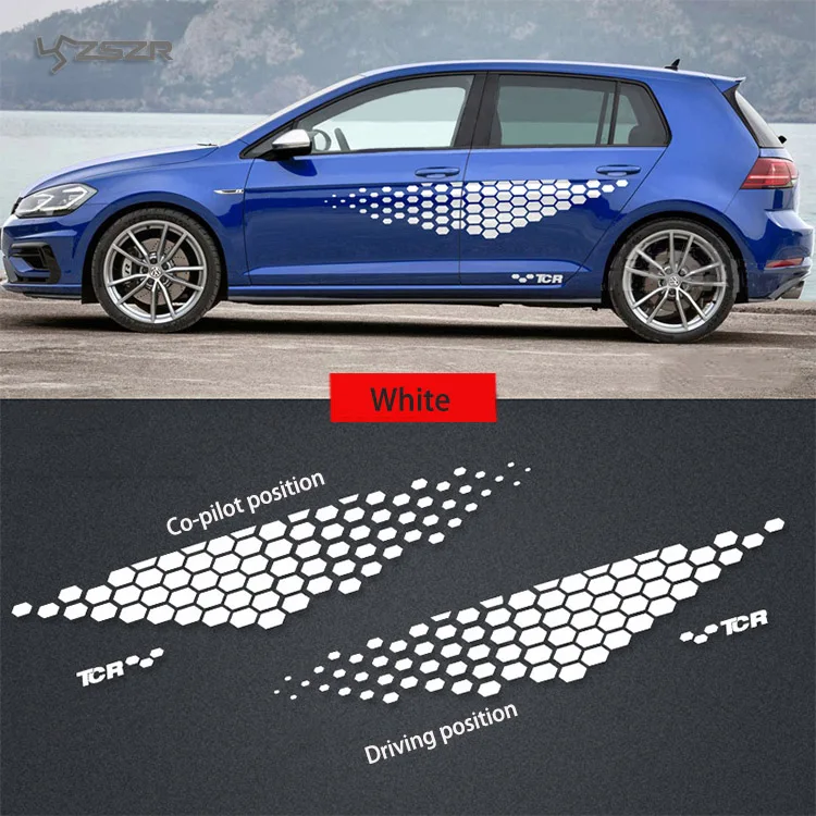 Простая Автомобильная наклейка с сотовым узором индивидуальный Декор подходит для Volkswagen Golf POLO Z2CA1007