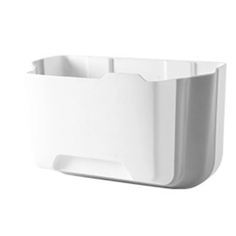 

Bathroom Door Hanging Toilet Folding Waste Bin Container Trash Can Kitchen Cabinet Wall Mounted Large Capacity Storage Garbage