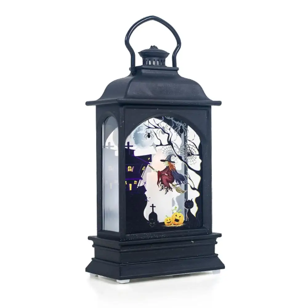 Christmas Candlestick Lamp Flame Light Street Lamp Romantic Flame Light Beautiful Night Light Holiday Party Wedding Home Decor - Цвет: witch