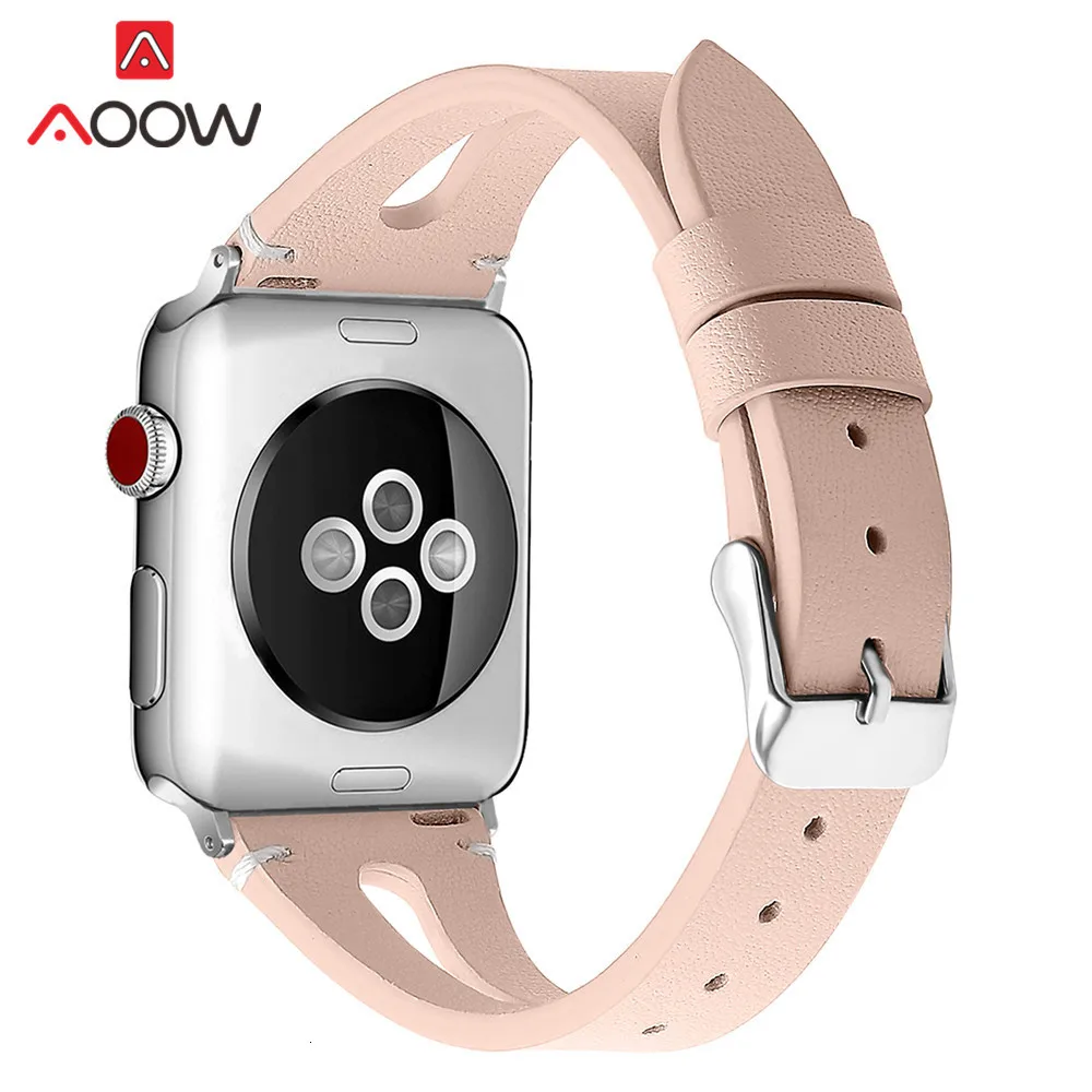 Ремешок из натуральной кожи с принтом для Apple Watch 40 мм 44 мм для iwatch 38 мм 42 мм ремешок серии 4 3 2 1 браслет аксессуары