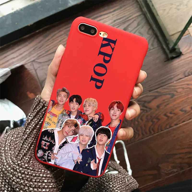 Kpop чехол для телефона из мягкого силикона с Карамельный цвет крышки для iPhone X XR XS MAX для детей 5, 6, 7, 8 plus 6s 5S