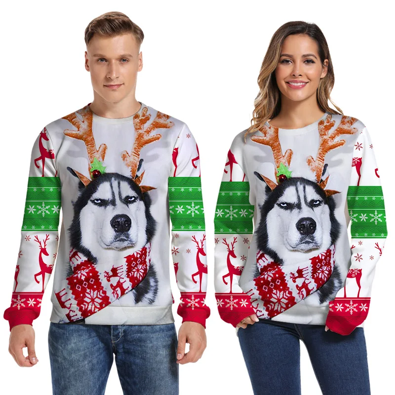 

Artsnie Streetwear O Neck 3d Digital Printing Christmas Funny Long Sleeve Pullover Oversized Hoodie Sweatshirt Women Outerwear