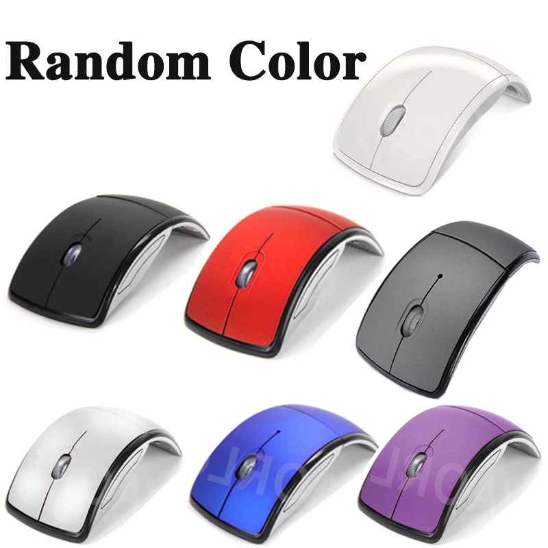 Mouse Wireless Pieghevole Ultrapiatto E Silenzioso Per PC E Laptop, Con Ricevitore USB 2.4GHz E Accensione Automatica