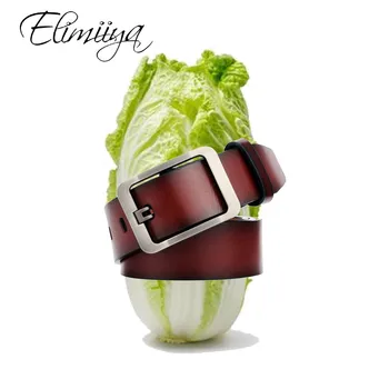 

Elimiiya Brand Vintage Leather Belts High Quality Fashion Pin Buckle Retro Business Men Belt Men's Wild Strap