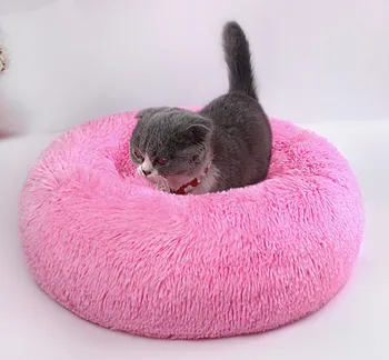 

doghouse cathouse round long hair South Korean velvet autumn and winter nest mat cat mattress pet nest large medium and small