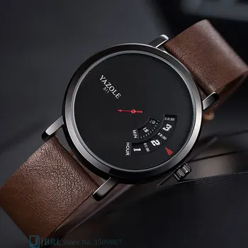 

YAZOLE New Cool Quartz Watch Men Watches Business Dress Style Wristwatch PU Leather Male Wrist Watch For Men Clock Hours Hodinky
