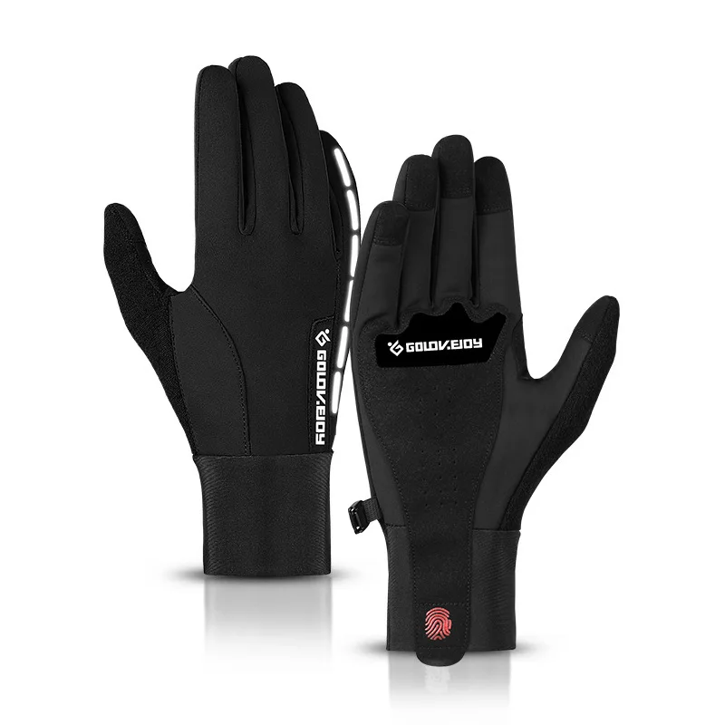 REXCHI Зимние перчатки для мужчин сенсорный экран плюс бархатные теплые перчатки для велоспорта Бег водонепроницаемые мотоциклетные лыжные перчатки