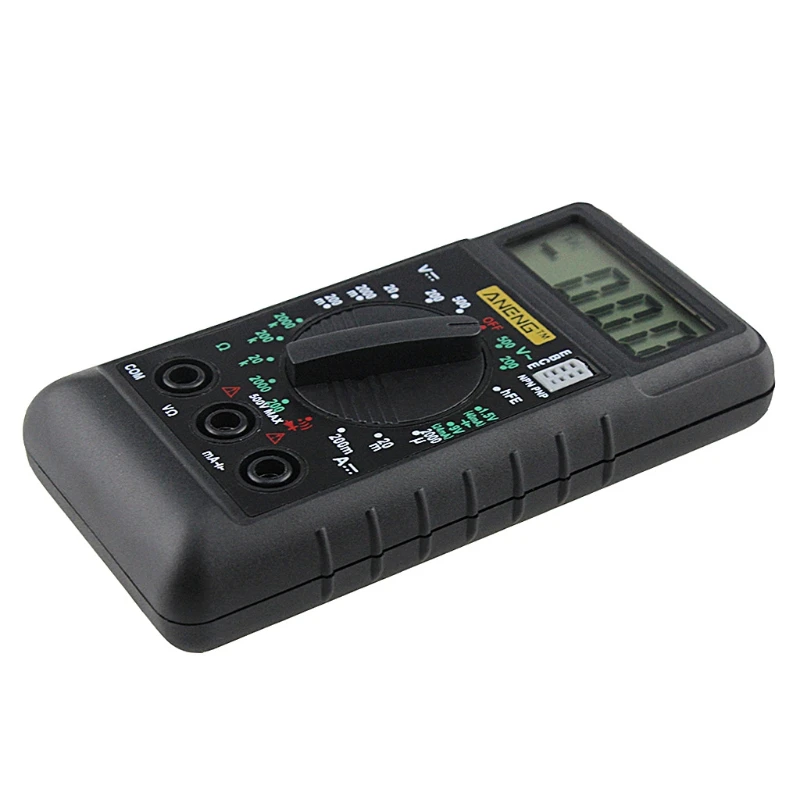 

Extra Mini Digital Multimeter Overload Protect Voltage Ampere Ohm Meter DC AC