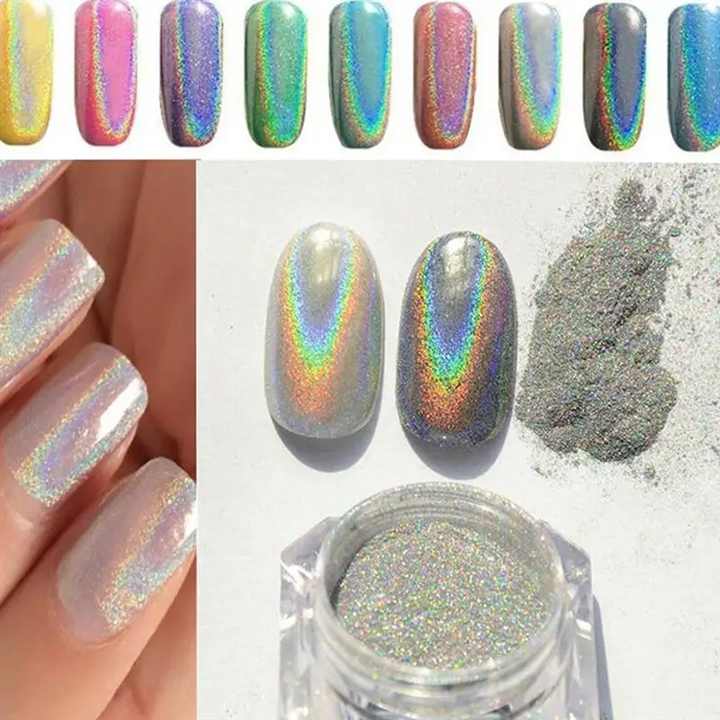3PCS Decorative Sparkling Glitter Nail Pigment Powder Nail Art Tool Nail Decoration for Eyeshadow Makeup Nail Art Women