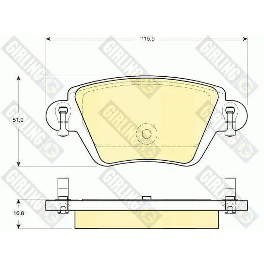Колодки тормозные FORD MONDEO 00-07/JAGUAR X-TYPE 01-/RENAULT KA