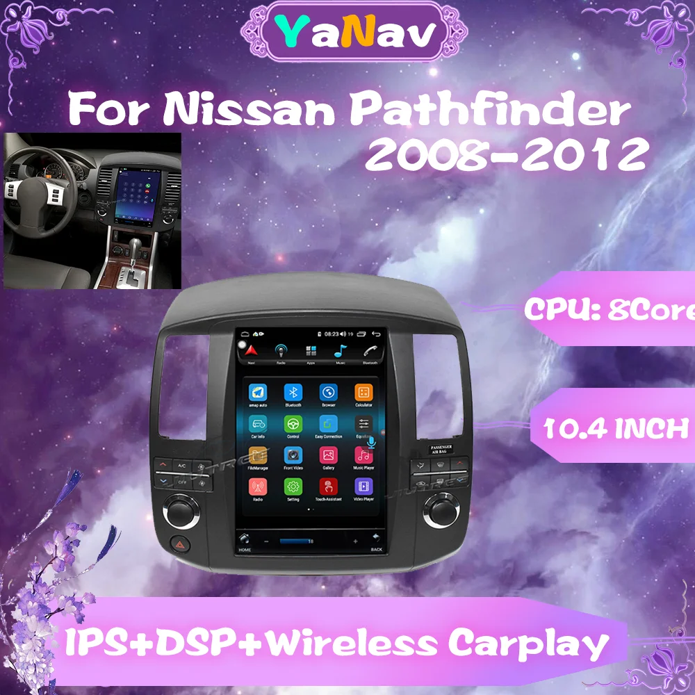 8-ядерный автомобильный радиоприемник Tesla Style Android для Nissan Navara Pathfinder 2008-2012
