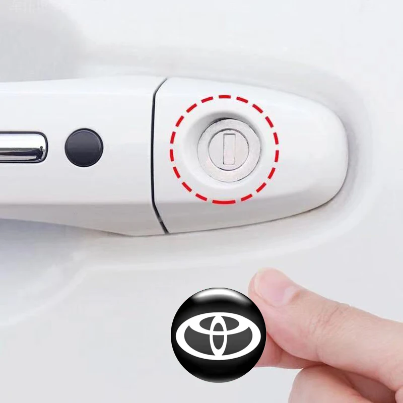 4 pcs Car door lock sticker For Toyota Corolla Yaris Chr Auris Prado Avensis Avalon Verso Rav4 Sienna Camry Mark-X Mirai Prius | Автомобили