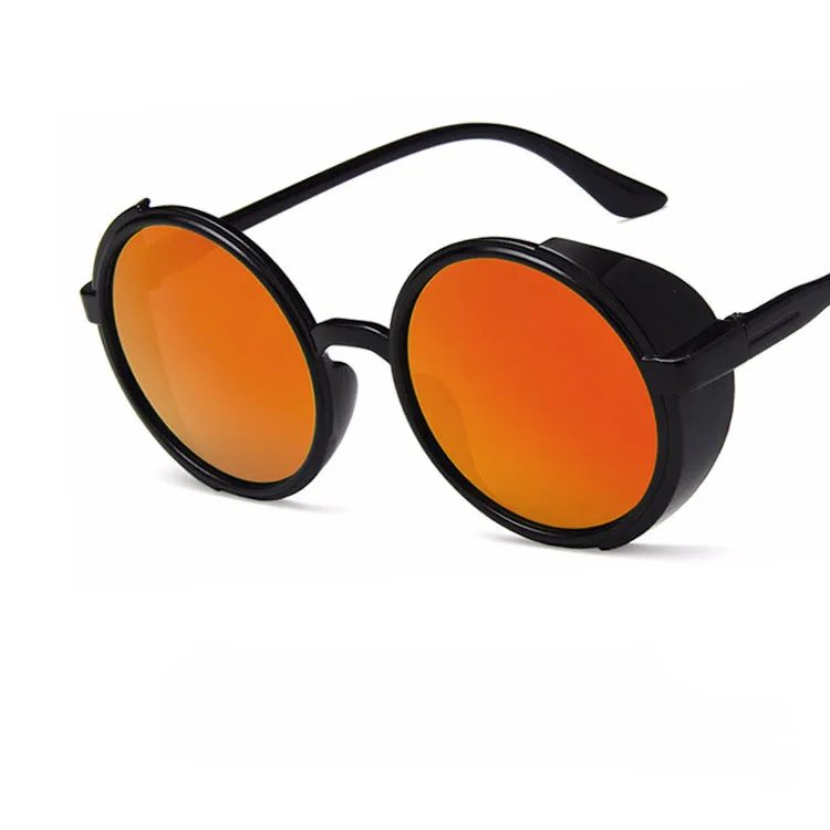 RBROVO, Винтажные Солнцезащитные очки в стиле панк, женские брендовые дизайнерские солнцезащитные очки большого размера для вождения, женские/мужские солнцезащитные очки UV400 Oculos De Sol - Цвет линз: Black Red