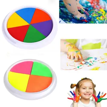 

Washable Children's Imprint Drawing Toy Kids DIY Palm Graffiti Ink Pad Finger Painting