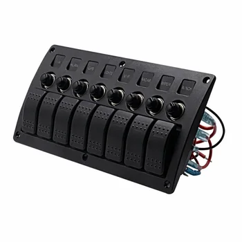

Breaker Circuit Breaker ABS DC 12-24V 120-260W 8Gang LED Rocker Switch