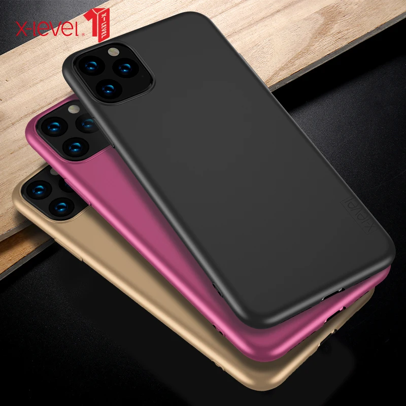 

For iPhone 11 Pro Max 6.5 Case X-Level Minimalist Thin Soft Tpu Matte Protective Back Cover for iPhone 11 6.1/11 Pro Case Capa