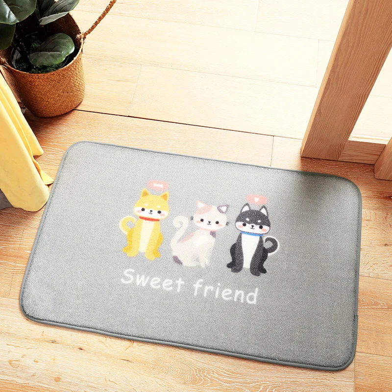 Коврик для столовой, кухонного пола, коврик для пола, устойчивость к скольжению, экологический домашний диван для спальни, коврик для ванной комнаты, милый друг, нейлон