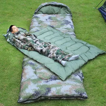 

Multifunction Camouflage Single Sleeping Bag Waterproof Thermal Portable Envelope Sack for Outdoor Hiking Camping Traveling