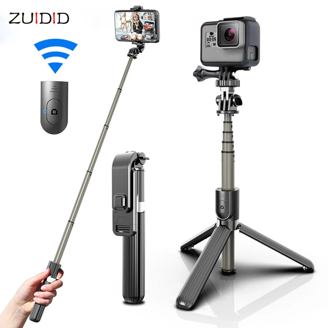 Palo de selfi inalámbrico con Bluetooth, trípode extensible, monopié plegable para IOS, Android, iPhone 12 Pro, Cámaras Gopro