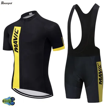 

2020 Men MAVIC Cycling Team Jersey 12D Bike Shorts Set Ropa Ciclismo Mens Summer Quick Dry Pro Bicycling Maillot Pants Wear