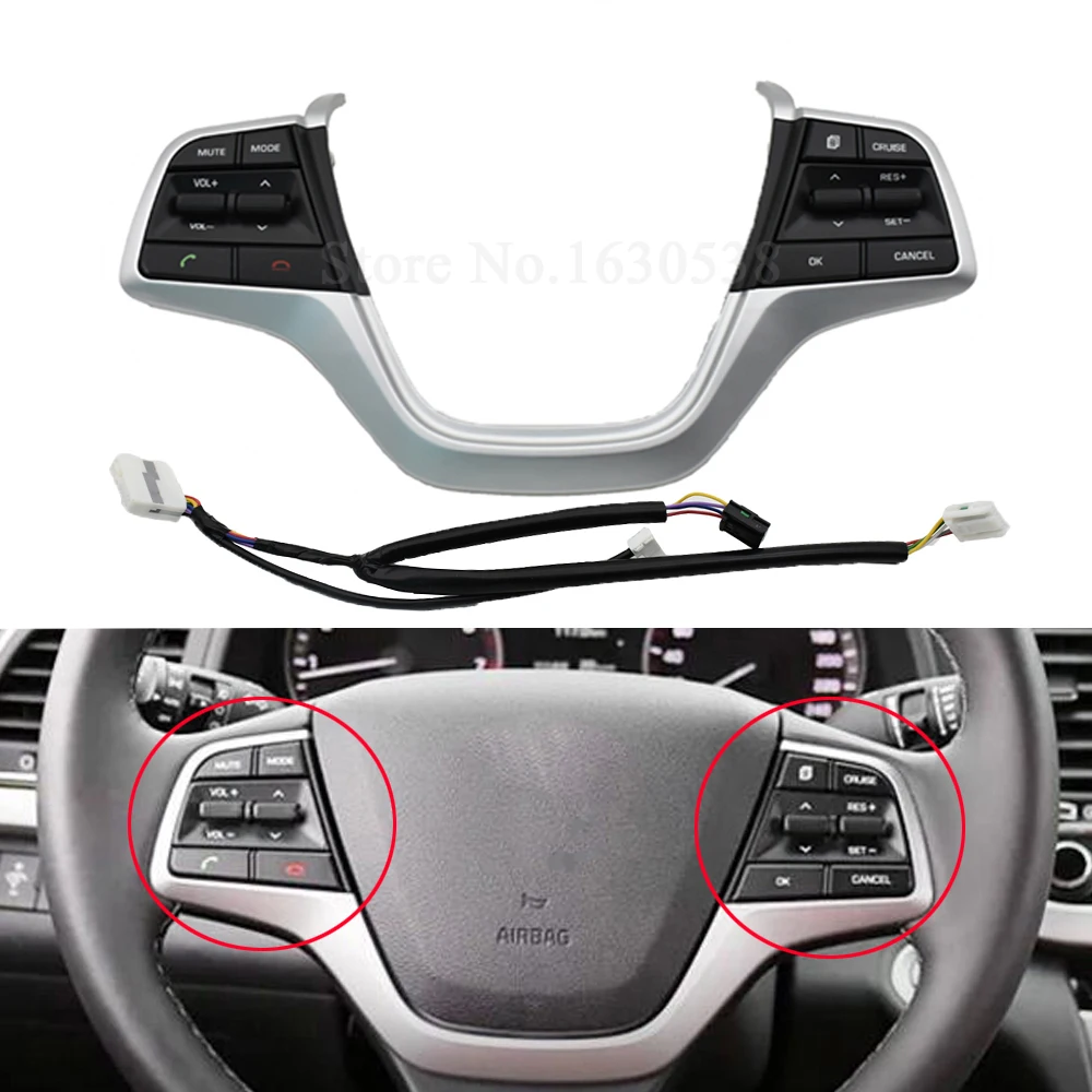 Cruise Control Steering Wheel Buttons Switch for Hyundai Elantra AD Solaris 2017 2018 1.6L | Автомобили и мотоциклы