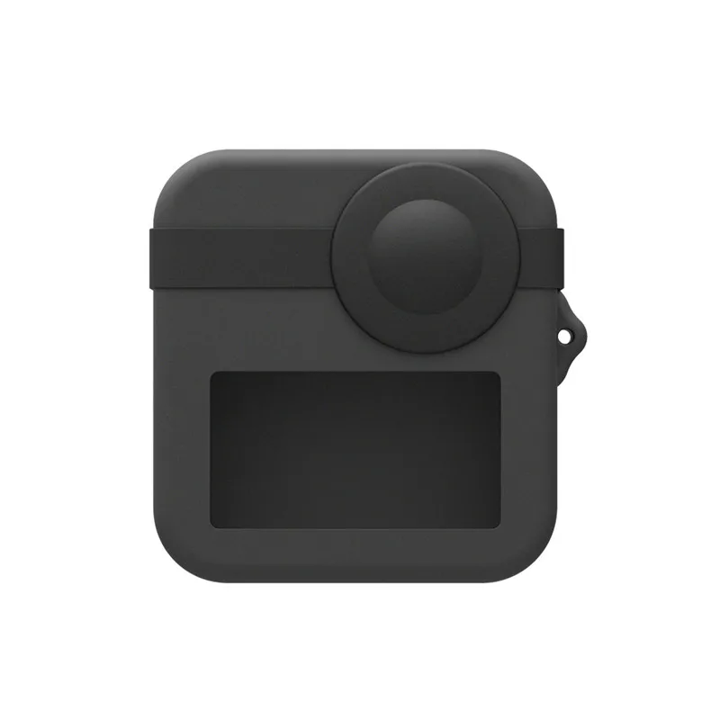 Чехол+ силиконовый защитный чехол для GoPro Max с двумя объективами высокого качества черного цвета