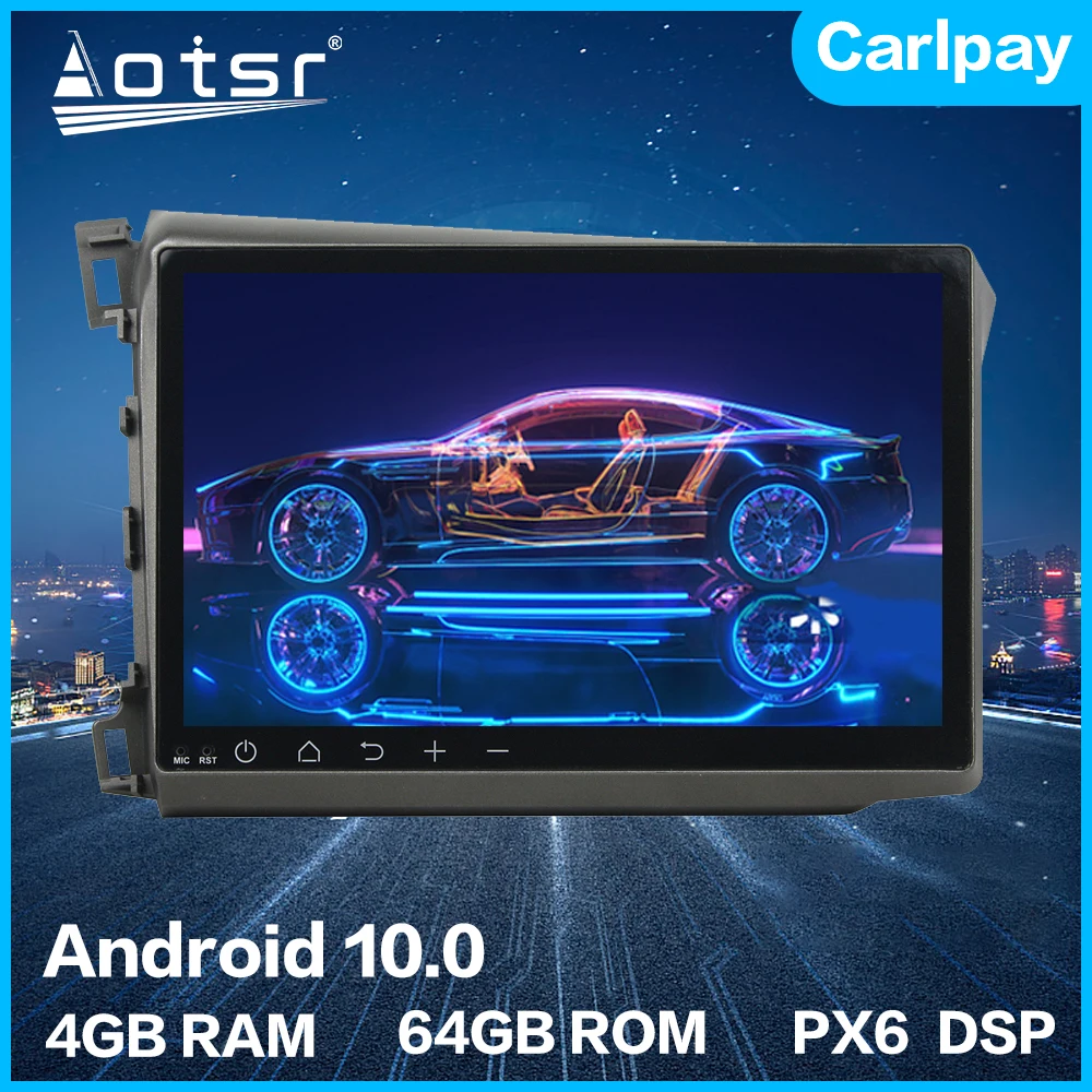 Автомобильный радиоприемник Aotsr Android 10 0 4 + 64 ГБ GPS навигация автомобильное стерео