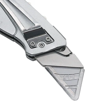 

Stainless Steel Folding Knife Utility Knife Speed Released Twine Box Cutter Removable Blade Handle