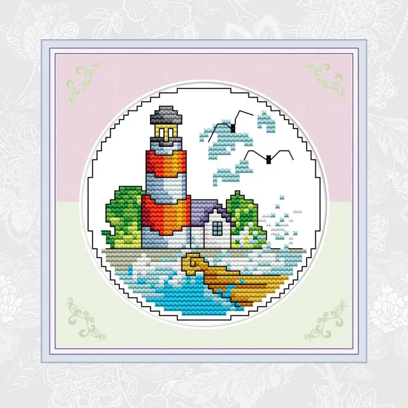Joy Sunday четыре сезона у моря узоры Счетный набор вышивки крестом вышивка рукоделие украшения дома
