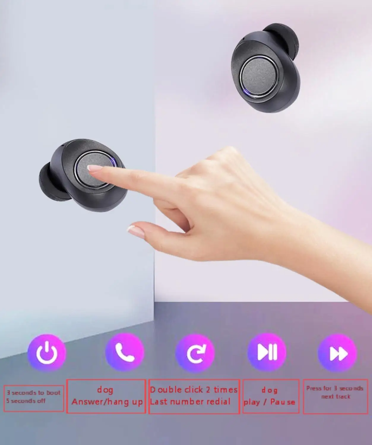 3D Stereo Headphone Wireless Bluetooth V5 0 Earphone Mini Earbuds With Mic Charging Box Sport Headset For Smart Phone