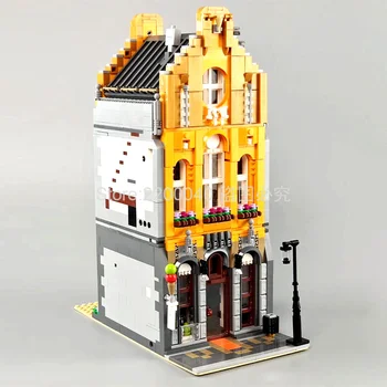 

US In Stock 10003 2605pcs Advanced Model Street View Series Ice Cream Parlor Building Blocks Bricks Kids toys Christmas Gift