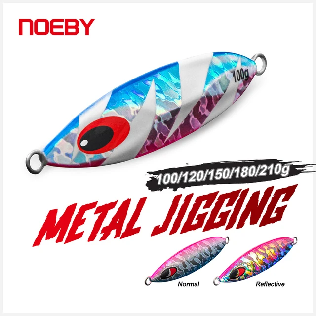 NOEBY Metal Jig Slow Jigging 100g 120g 150g 180g 210g Shore Casting Spoon  Lure Artificial Hard Bait for Sea Fishing Tackle - AliExpress