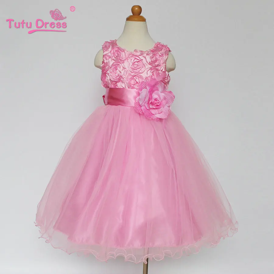 Baby Girl Flower Princess Dress for Wedding Bridal Sweet Tutu Kids