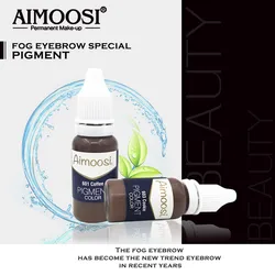 6 pcs Aimoosi Mirco permanent makeup tattoo inks pigment  for fog feather eyebrow makeup 6 colors lighet brown free shipping
