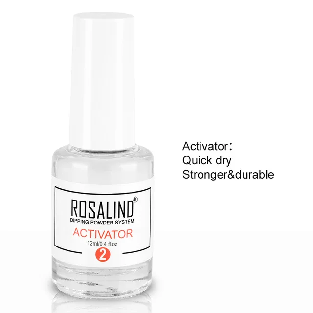ROSALIND погружение порошок для ногтей Система Комплект жидкая база верхнее покрытие активатор прозрачный дизайн ногтей натуральный сухой без лампы лечения - Цвет: RP02