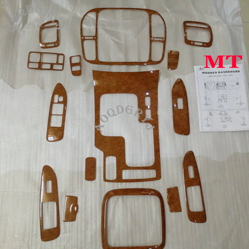 Automotive Interior Wood Grain Dash Trim Kit Fit For Toyota Land cruiser LC100 MT Or AT 4500 4700 1998-02 | Автомобили и