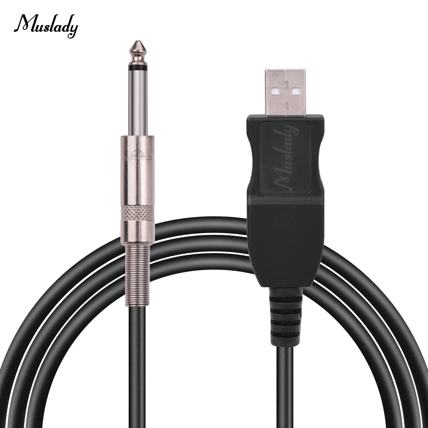 USB-кабель для гитары Muslady USB-интерфейс штекер на 6 35 мм моно-штекер преобразователь