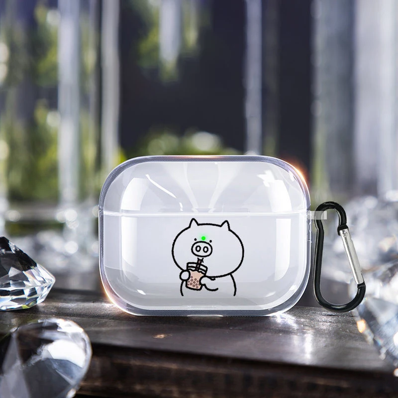 Creative Clear Case For Apple AirPods 3rd Generation (2021) Case with Keychain Compatible with AirPods 3 Cover - LED Visible
